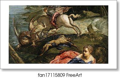 Free art print of Saint George, the Princess and the Dragon. Detail by Jacopo Robusti, Called Tintoretto Free art print of Saint George, the Princess and the Dragon. Detail by Jacopo Robusti, Called Tintoretto
