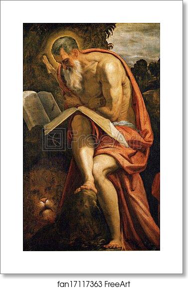 Free art print of Saint Jerome in the Wilderness by Jacopo Robusti, Called Tintoretto Free art print of Saint Jerome in the Wilderness by Jacopo Robusti, Called Tintoretto