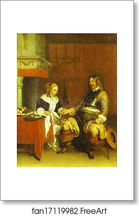 Free art print of The Military Admirer by Gerard Terborch