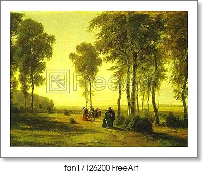 Free art print of Promenading in the Forest by Ivan Shishkin