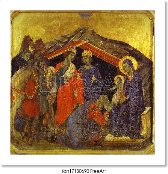 Free art print of Maestà (front, predella) The Adoration of the Magi by Duccio Di Buoninsegna Free art print of Maestà (front, predella) The Adoration of the Magi by Duccio Di Buoninsegna