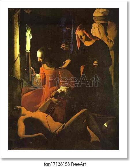 Free art print of St. Sebastian Tended by St. Irene by Georges De La Tour Free art print of St. Sebastian Tended by St. Irene by Georges De La Tour