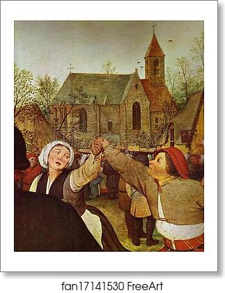 Free art print of The Peasant Dance. Detail by Pieter Bruegel The Elder