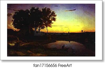 Free art print of Landscape with Lake and Boatman by Jean-Baptiste-Camille Corot Free art print of Landscape with Lake and Boatman by Jean-Baptiste-Camille Corot