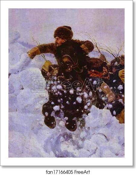 Free art print of The Taking of a Snow Fortress. Detail by Vasily Surikov Free art print of The Taking of a Snow Fortress. Detail by Vasily Surikov