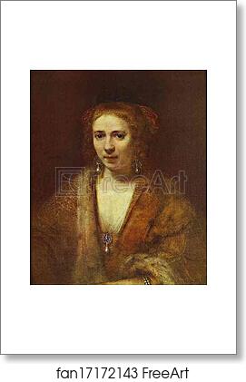 Free art print of Portrait of Hendrickje Stoffels by Rembrandt Harmenszoon Van Rijn