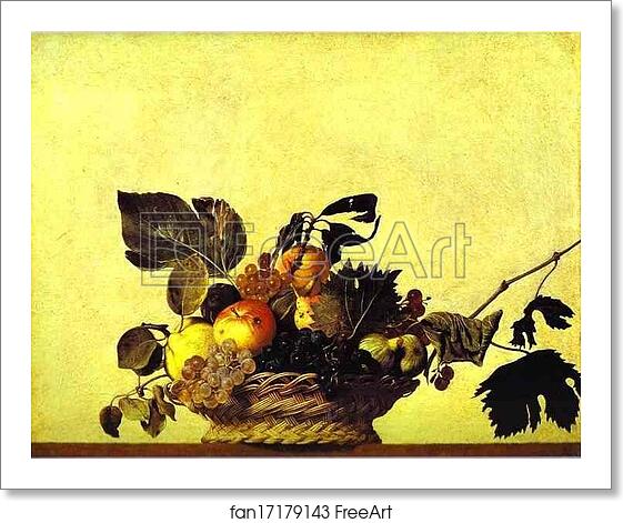Free art print of Still Life with a Basket of Fruit by Caravaggio Free art print of Still Life with a Basket of Fruit by Caravaggio