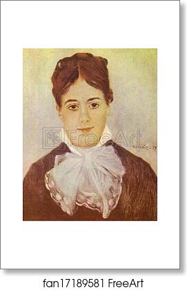 Free art print of A Young Woman by Pierre-Auguste Renoir