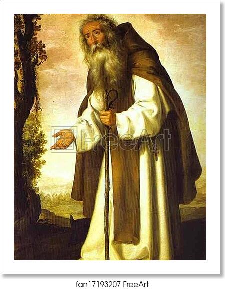 Free art print of St. Anthony Abbot by Francisco De Zurbarán Free art print of St. Anthony Abbot by Francisco De Zurbarán