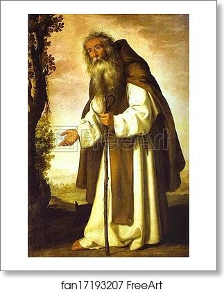 Free art print of St. Anthony Abbot by Francisco De Zurbarán
