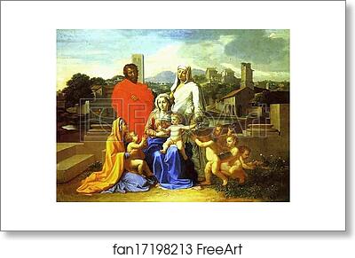 Free art print of The Holy Family by Nicolas Poussin