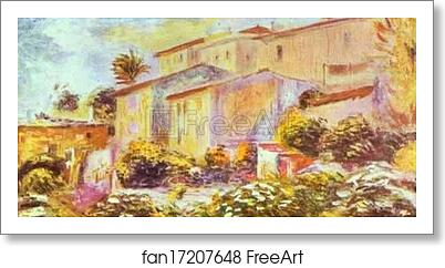 Free art print of House at Cagnes by Pierre-Auguste Renoir