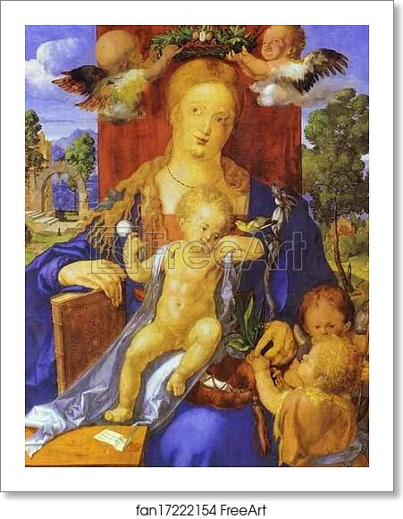 Free art print of Madonna with a Siskin by Albrecht Dürer Free art print of Madonna with a Siskin by Albrecht Dürer