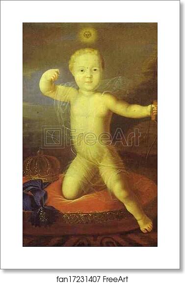 Free art print of Portrait of the Tsarevich Peter Petrovich as Cupid by Louis Caravaque Free art print of Portrait of the Tsarevich Peter Petrovich as Cupid by Louis Caravaque