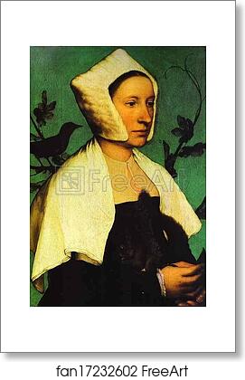 Free art print of Portrait of Unknown Lady with a Squirrel and Starling by Hans Holbein The Younger