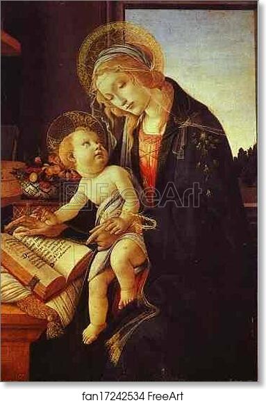 Free art print of Madonna del Libro by Alessandro Botticelli