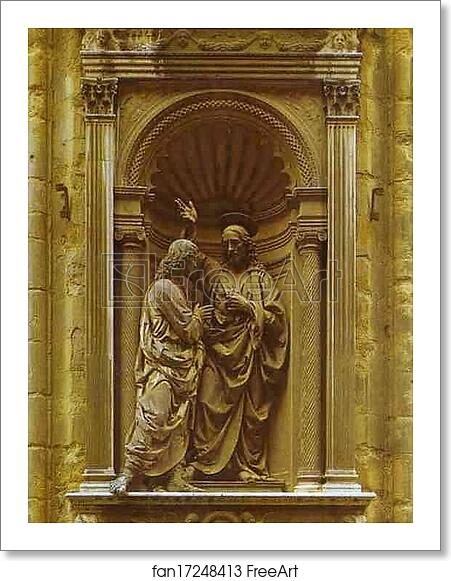 Free art print of Christ and Doubting Thomas by Andrea Del Verrocchio
