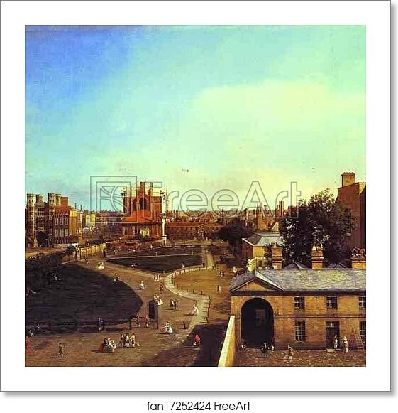 Free art print of London: Whitehall and the Privy Garden from Richmond House by Giovanni Antonio Canale, Called Canaletto