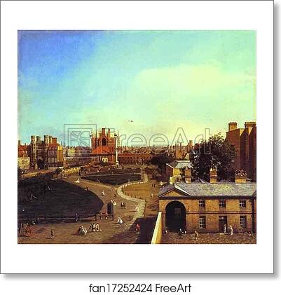 Free art print of London: Whitehall and the Privy Garden from Richmond House by Giovanni Antonio Canale, Called Canaletto
