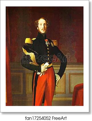 Free art print of Portrait of Ferdinand-Philippe, Duke of Orleans by Jean-Auguste-Dominique Ingres
