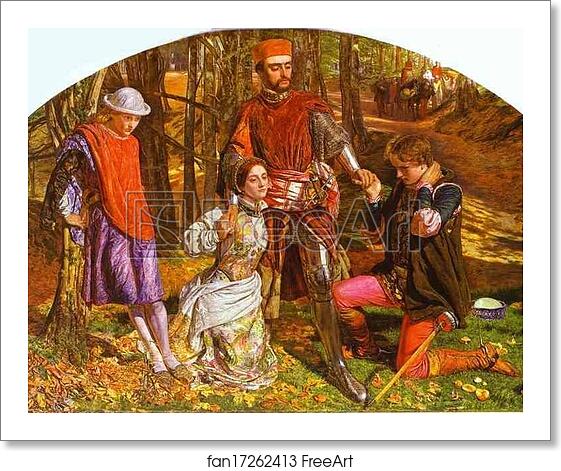 Free art print of Valentine Rescuing Sylvia from Proteus by William Holman Hunt Free art print of Valentine Rescuing Sylvia from Proteus by William Holman Hunt