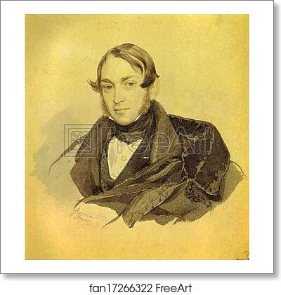 Free art print of Portrait of S. A. Sobolevsky by Karl Brulloff Free art print of Portrait of S. A. Sobolevsky by Karl Brulloff