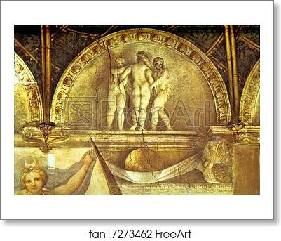 Free art print of Three Graces. View of the ceiling. Detail by Correggio