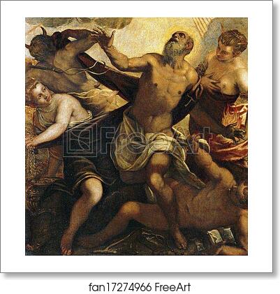 Free art print of Temptation of Saint Anthony. Detail by Jacopo Robusti, Called Tintoretto