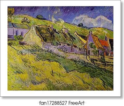 Free art print of Cottages by Vincent Van Gogh