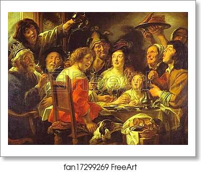 Free art print of The King Drinks; Celebration of the Feast of the Epiphany by Jacob Jordaens Free art print of The King Drinks; Celebration of the Feast of the Epiphany by Jacob Jordaens