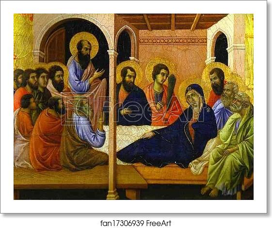 Free art print of Maestà (front, crowning panels) Parting from the Apostles by Duccio Di Buoninsegna