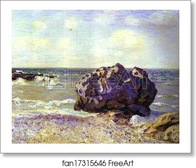 Free art print of Langland Bay, Storr's Rock - Morning by Alfred Sisley