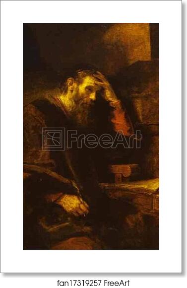 Free art print of The Apostle Paul by Rembrandt Harmenszoon Van Rijn