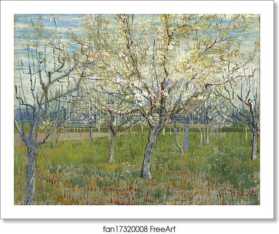 Free art print of The pink orchard by Vincent Van Gogh