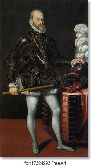 Free art print of Portrait of King Philip II by Sofonisba Anguissola