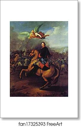 Free art print of Peter the Great During the Battle of Poltava by Johann Gottfried Tannauer
