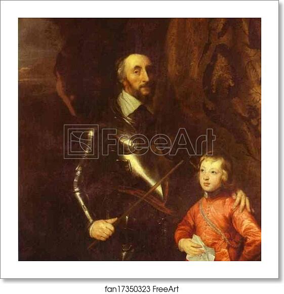 Free art print of Thomas Howard, 2nd Earl of Arundel and Surrey with His Grandson Lord Maltravers by Sir Anthony Van Dyck