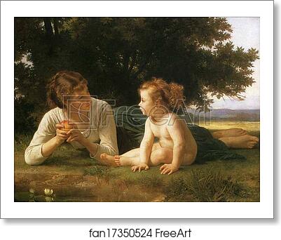 Free art print of Temptation by William-Adolphe Bouguereau