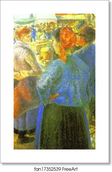 Free art print of Poultry Market at Pontoise by Camille Pissarro Free art print of Poultry Market at Pontoise by Camille Pissarro