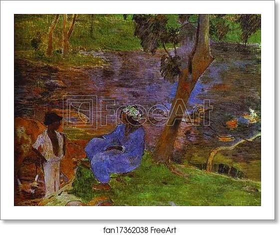 Free art print of At the Pond by Paul Gauguin Free art print of At the Pond by Paul Gauguin