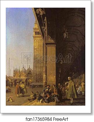Free art print of Piazza San Marco: Looking East from the South-West Corner by Giovanni Antonio Canale, Called Canaletto