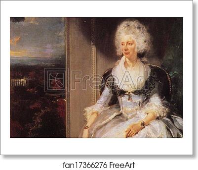 Free art print of Queen Charlotte. Detail by Sir Thomas Lawrence