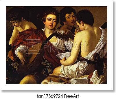 Free art print of The Musicians by Caravaggio
