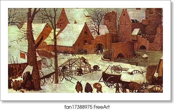 Free art print of The Numbering at Bethlehem. Detail by Pieter Bruegel The Elder Free art print of The Numbering at Bethlehem. Detail by Pieter Bruegel The Elder