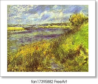 Free art print of Banks of the Seine at Champrosay by Pierre-Auguste Renoir
