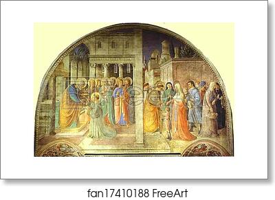 Free art print of Ordination of St. Stephen by St. Peter by Fra Angelico
