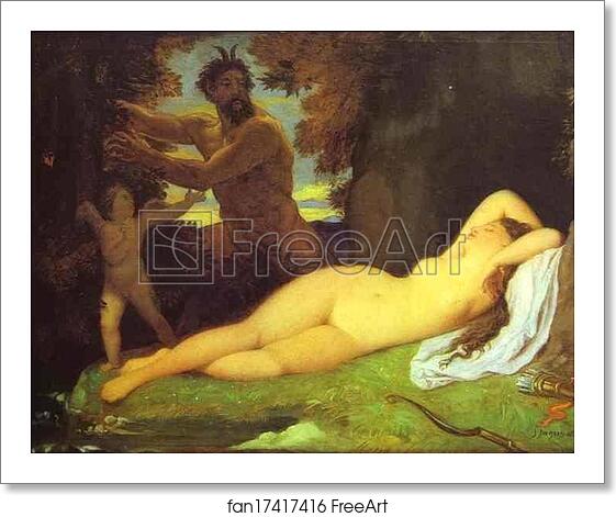 Free art print of Jupiter and Antiope by Jean-Auguste-Dominique Ingres
