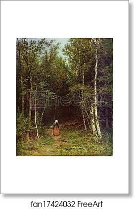 Free art print of Landscape with a Woman by Ivan Shishkin