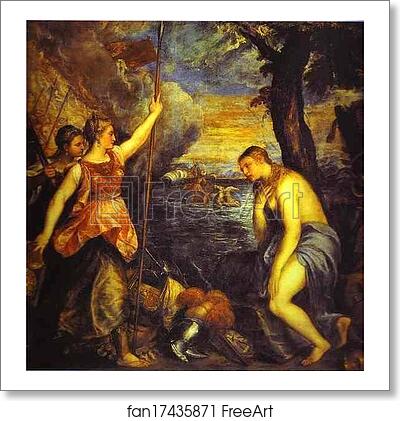 Free art print of Religion Succored by Spain by Titian Free art print of Religion Succored by Spain by Titian