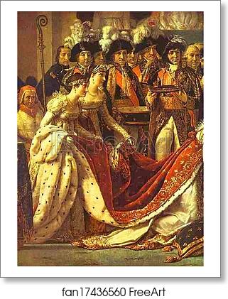 Free art print of Consecration of the Emperor Napoleon I and Coronation of the Empress Josephine in the Cathedral of Notre-Dame de Paris on 2 December 1804. Detail by Jacques-Louis David Free art print of Consecration of the Emperor Napoleon I and Coronation of the Empress Josephine in the Cathedral of Notre-Dame de Paris on 2 December 1804. Detail by Jacques-Louis David